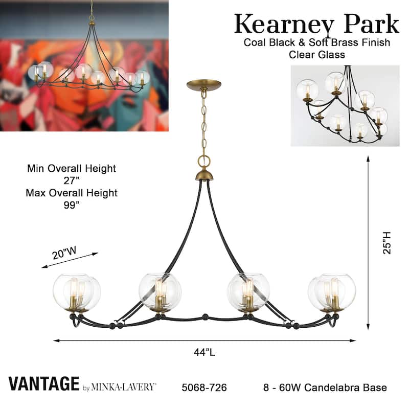 Minka Lavery 5068 Kearney Park 8 Light 44" Wide Vantage Chandelier