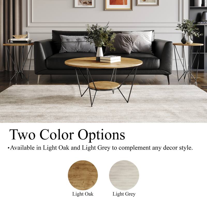 CraftPorch Classic 3- Pieces Coffee Table Set