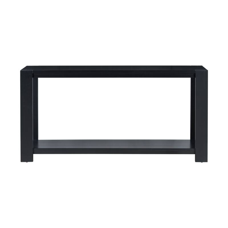 59.8" Minimalist Console Table with Bottom Shelf and Four Legs for Entryway, Living Room