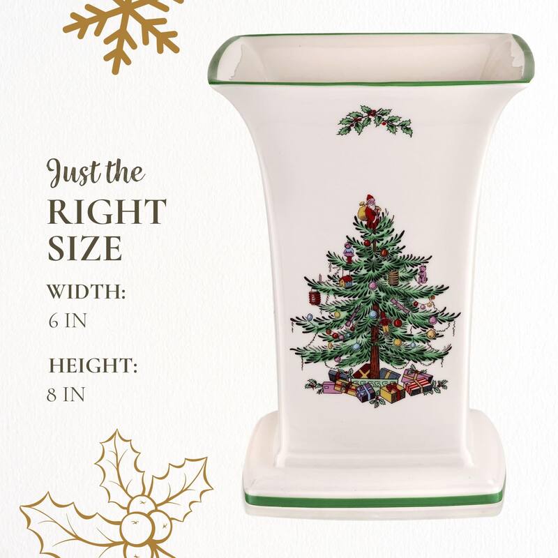 Spode Christmas Tree Square Vase
