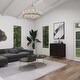 preview thumbnail 16 of 39, Contemporary Dark Brown Geometric Designed Wood Cabinet and Dresser Collection