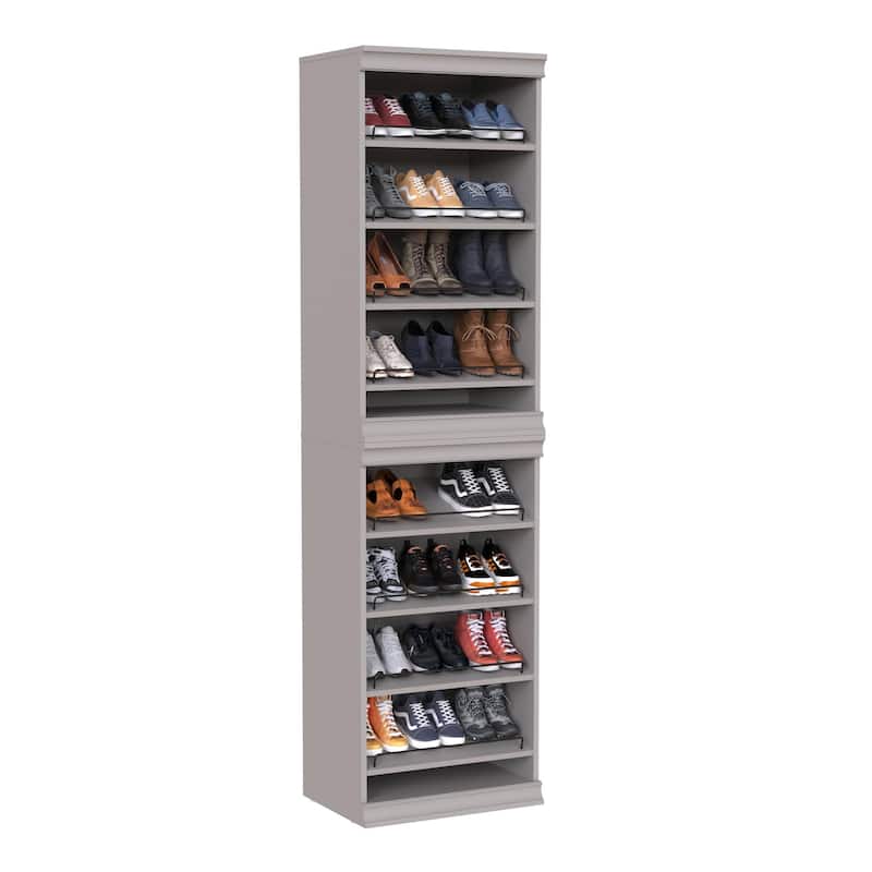 ClosetMaid Modular Storage 21.38-inch W 8-Shelf Shoe Tower Wood Closet System
