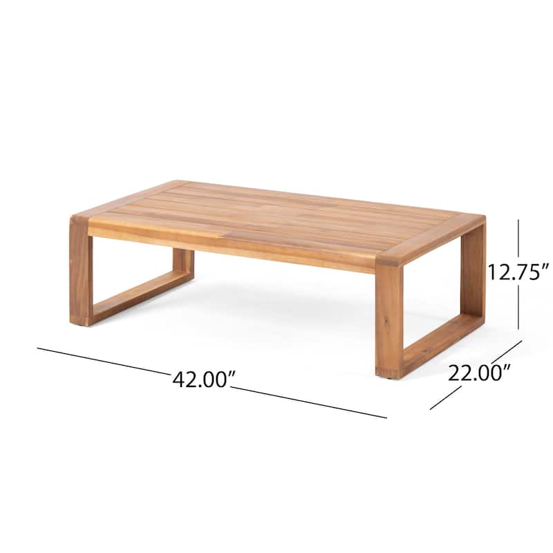 Paloma Acacia Wood Outdoor Loveseat Set by Christopher Knight Home
