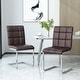 preview thumbnail 15 of 31, Vess Modern Upholstered Waffle Stitch Dining Chairs (Set of 2) by Christopher Knight Home