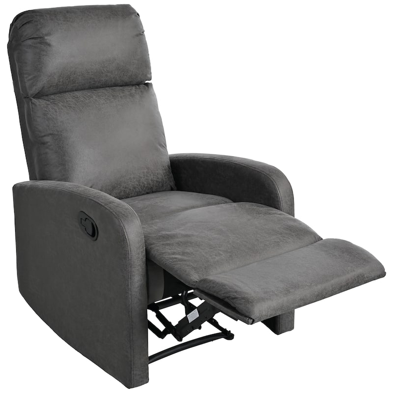 Modern Lounge Chaise Chair, Home Theater Manual Recliner Chair, Accent Chair with Three Adjustable Angles