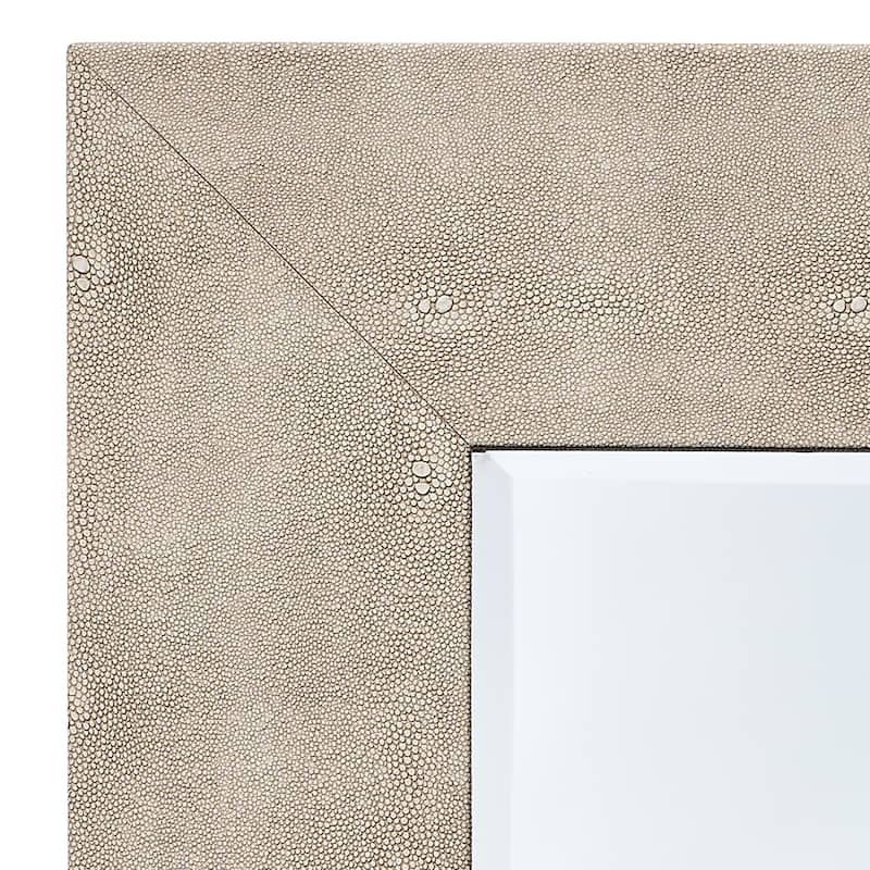 Alden Décor Esme Shagreen Rectangle Mirror, Grey