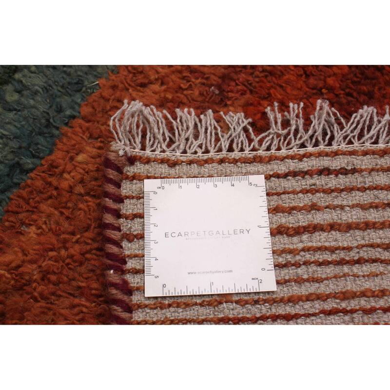 ECARPETGALLERY Hand-knotted Pak Finest Gabbeh Burnt Orange Wool Rug - 8'9 x 12'6