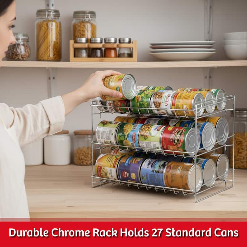 3-Tier Can Organizer and Dispenser - Rack Holds up to 27 Cans - For Kitchen Pantries and Countertops by Classic Cuisine