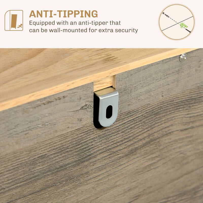 Sideboard with Solid Wood Countertop, Modern Kitchen Storage Cabinet, Bar Cabinet with 3 Drawers, Doors and Adjustable Shelf