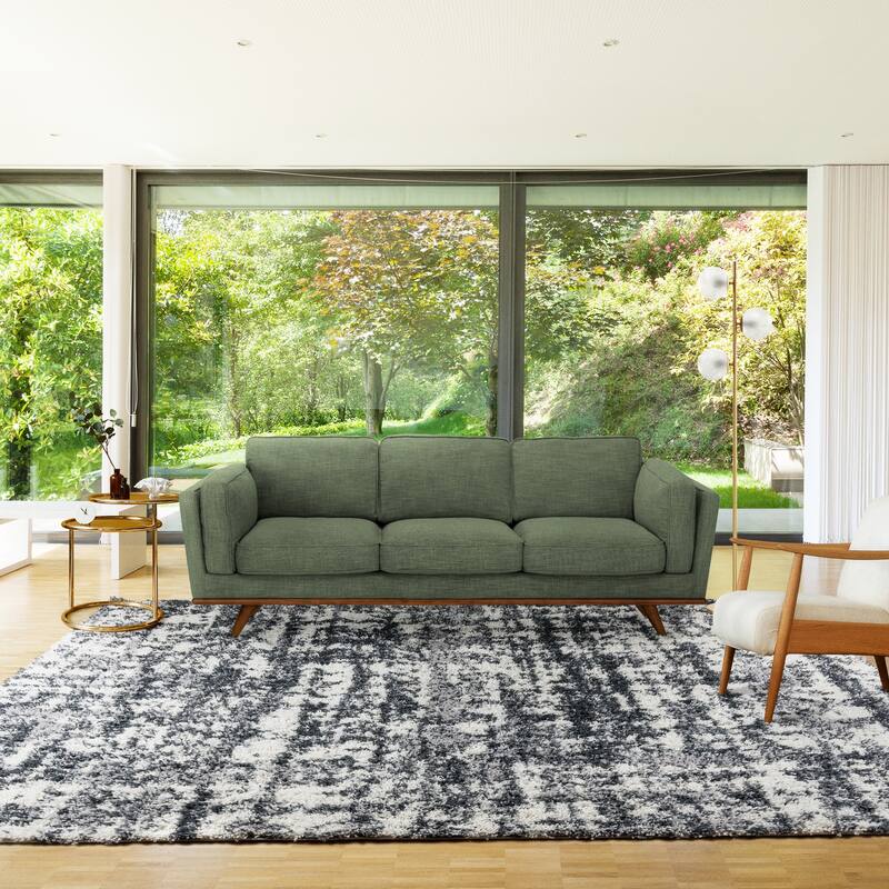 Gertmenian Anjou Myra Grey Modern Abstract Shag Area Rug