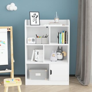 Bookshelf with 6 Compartments,Kids Bookcase,Freestanding Shelves and Cube Organizer
