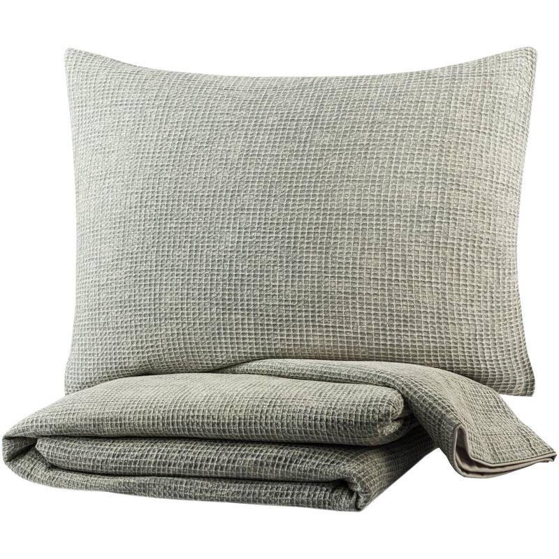 Mahja Waffle Weave Duvet Set