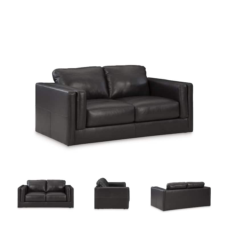 Signature Design by Ashley Amiata Onyx Loveseat - 70"W x 41"D x 35"H
