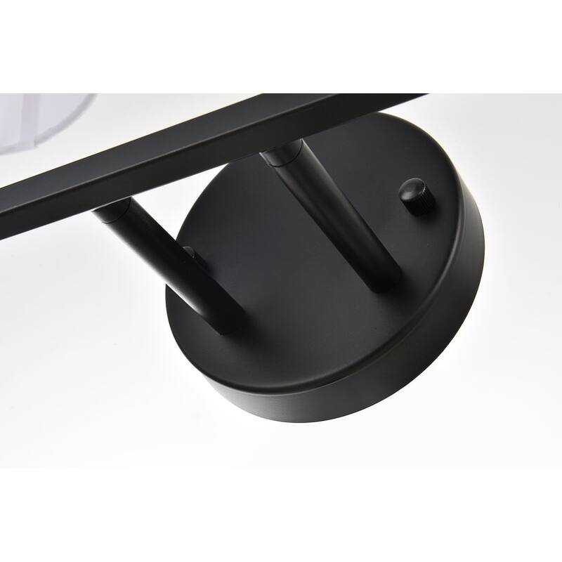 Cole 1 Light Black and Clear Bath Sconce