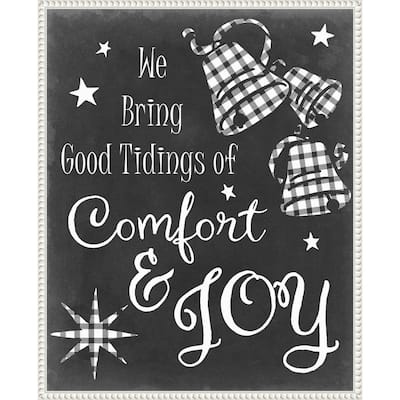 Comfort and Joy by Sharon Chandler (23 x 28 in.), Framed Canvas Wall Art Print - Sylvie Beaded White