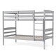 preview thumbnail 3 of 24, Solid Wood Twin Over Twin Bunk Bed with Guardrails and Ladder Grey