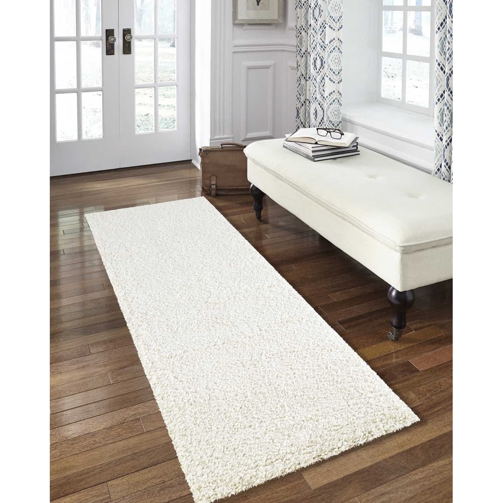 Nourison Malibu Shag Modern Plush Solid Area Rug