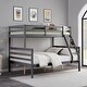 preview thumbnail 2 of 19, Twin over Full Bunk Bed with Ladder,Wooden Bunk Bed with High Guardrail and Ladder for Kids, Teens, Dorm Rooms, and Guest Rooms