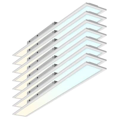 LUXRITE 6x4 FT LED Recessed Panel 18W/28W/40W, 4CCT, Up to 4400 Lumens, Drop Ceiling Lights Dimmable UL Listed 8 Pack