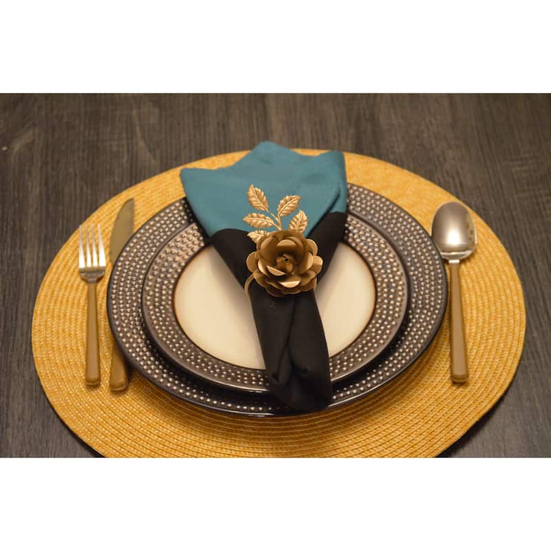 Napkin Rings Set of 8 (Golden Rose)