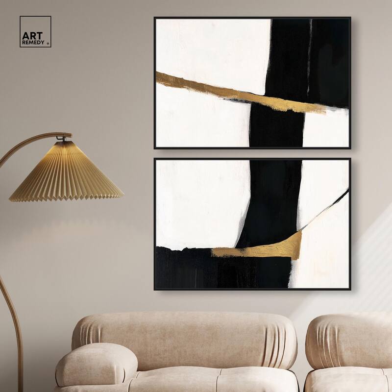 Weight of Black II Canvas Set of 2 by Art Remedy