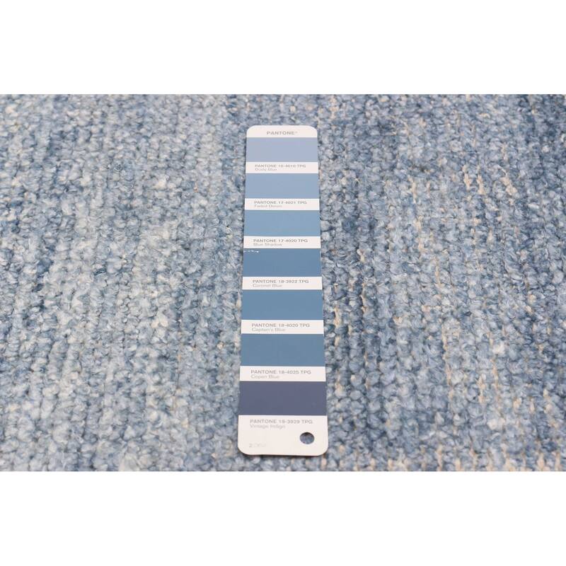 ECARPETGALLERY Hand-knotted Loreto Blue Silk Rug - 9'10 x 14'10
