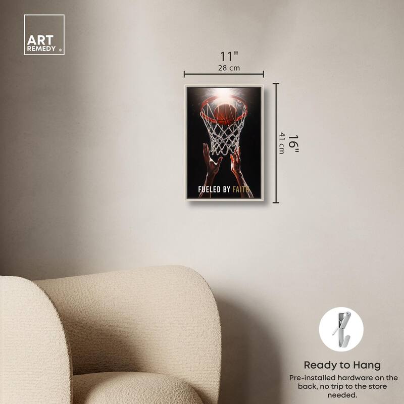 Fueled by Faith Basketball Canvas by Art Remedy
