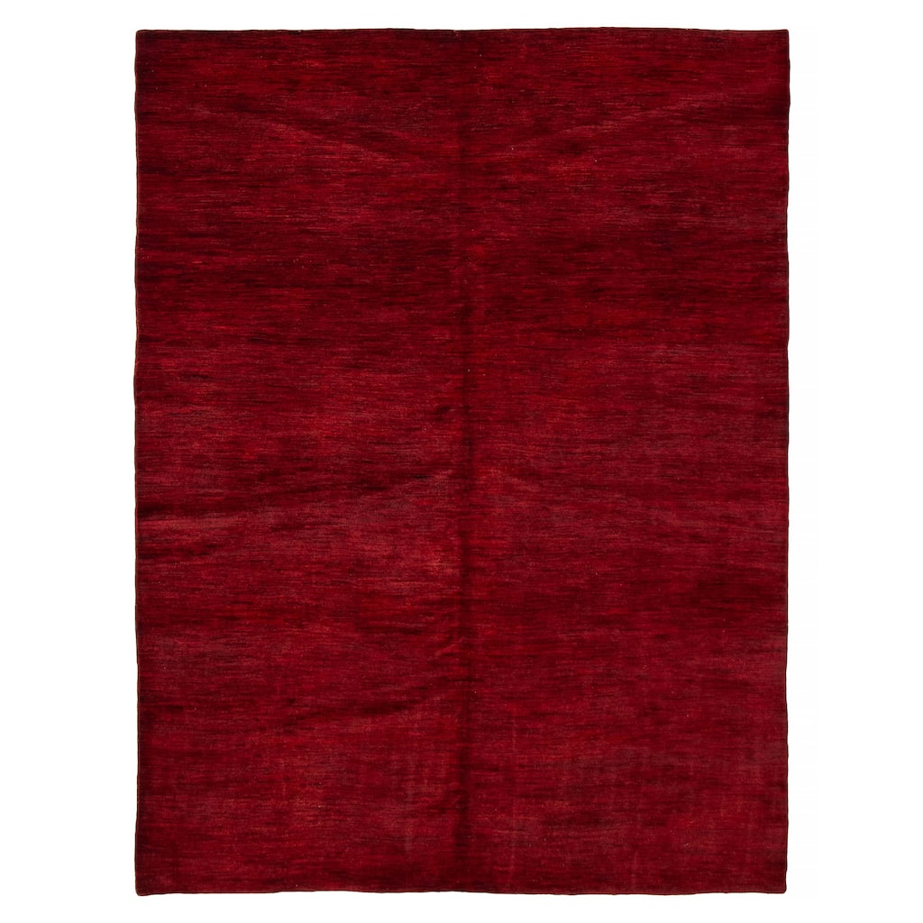 ECARPETGALLERY Hand-knotted Peshawar Ziegler Dark Red Wool Rug - 6'9 x 9'0