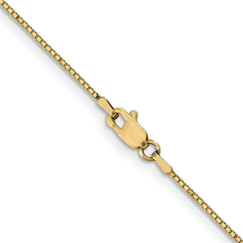 Curata Italian 14k Yellow Gold 0.9mm Box Chain Necklace (Lobster) Options: 16 18