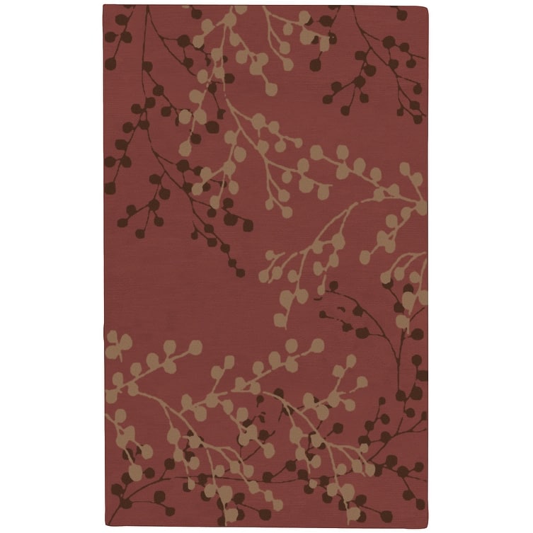Hand-tufted Amador Contemporary Floral Wool Area Rug