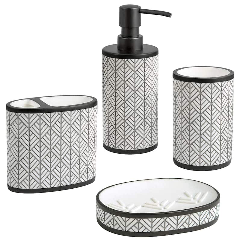 Shelby Resin Tumbler - White/Black