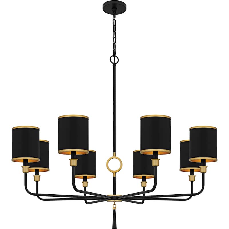 Lockery 8-Light Matte Black Chandelier