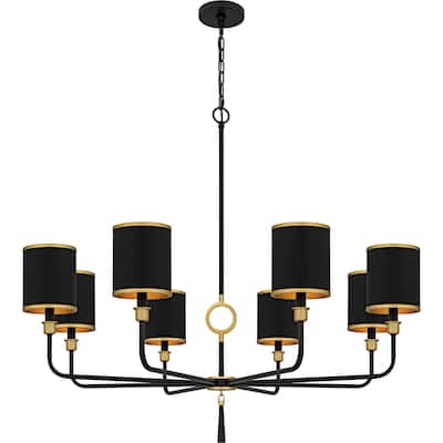 Lockery 8-Light Matte Black Chandelier
