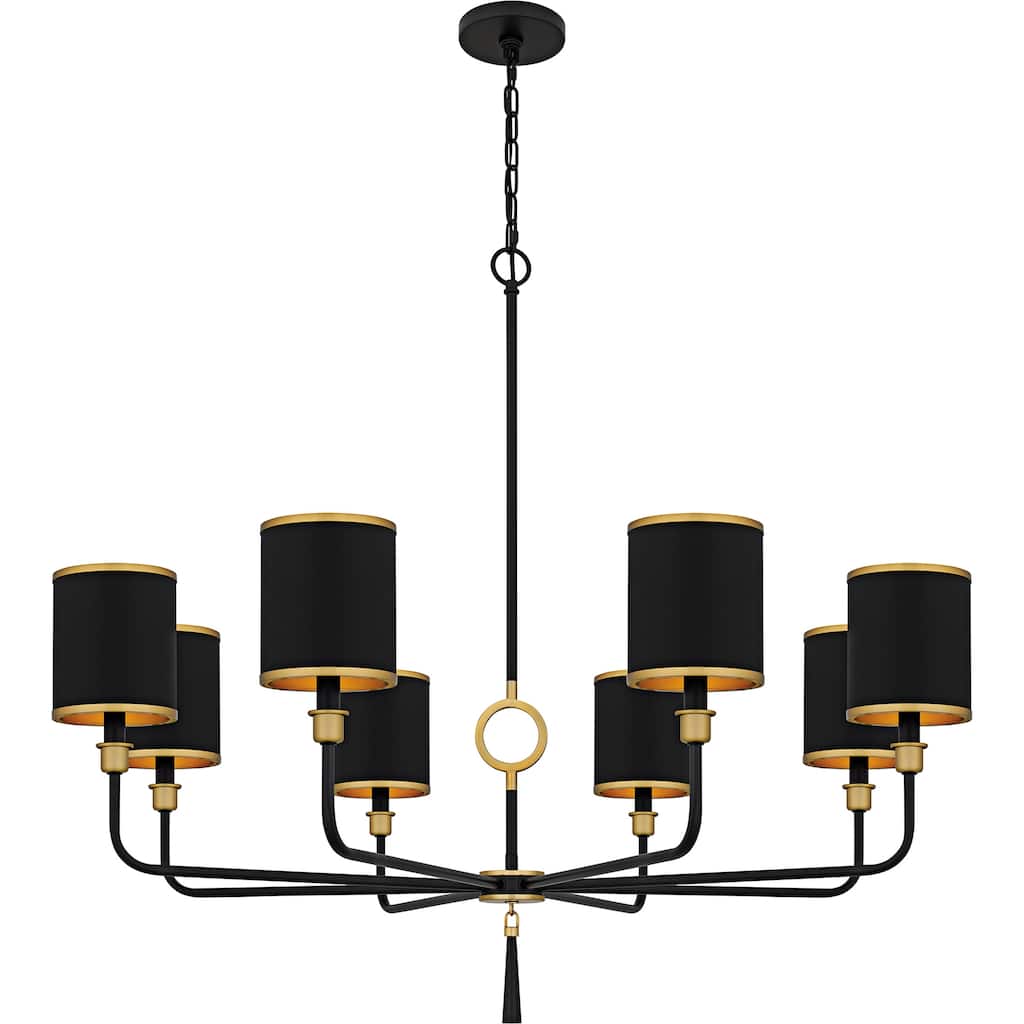 Lockery 8-Light Matte Black Chandelier