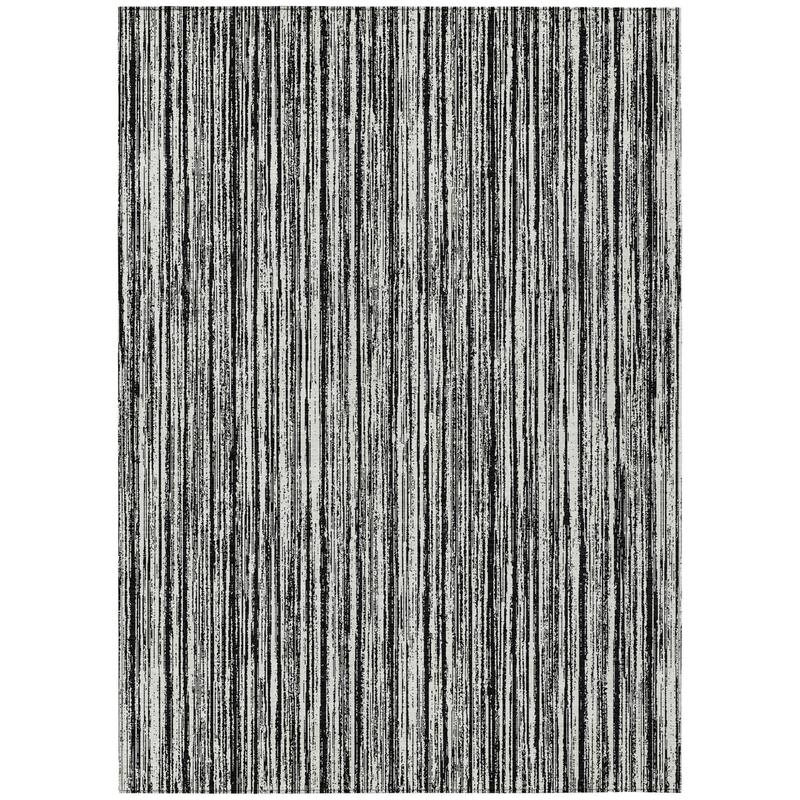 HomeRoots Striped Transitional Rectangle Outdoor Rug