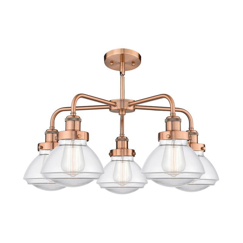 Innovations Lighting Olean - 5 Light 25" Stem Hung Chandelier