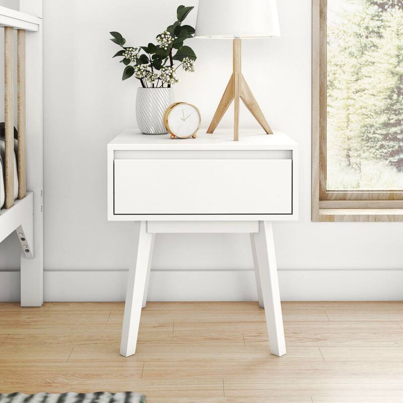 Max and Lily Scandinavian 1 -Drawer Nightstand - Set of 2