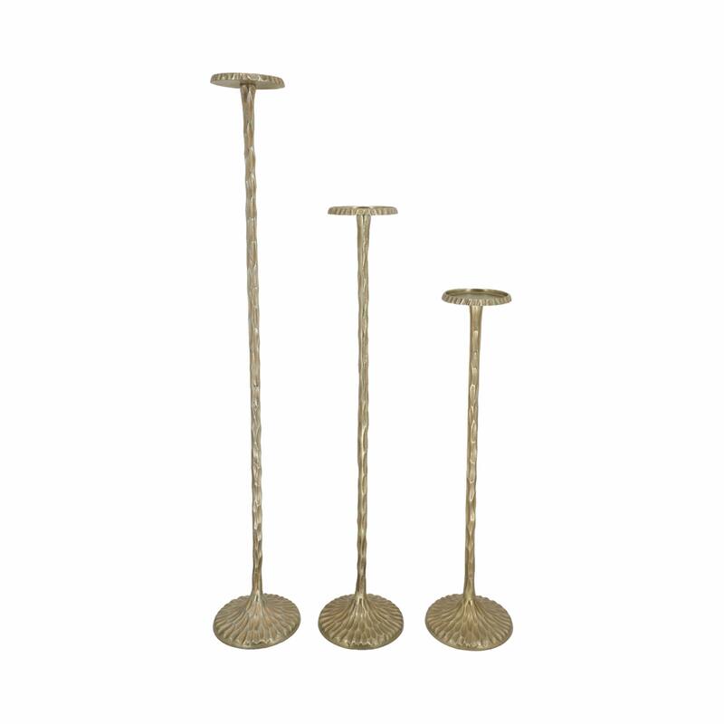Tall Metal Floor Candle Stands for Pillar Candles, Set of 3 - 40.0"