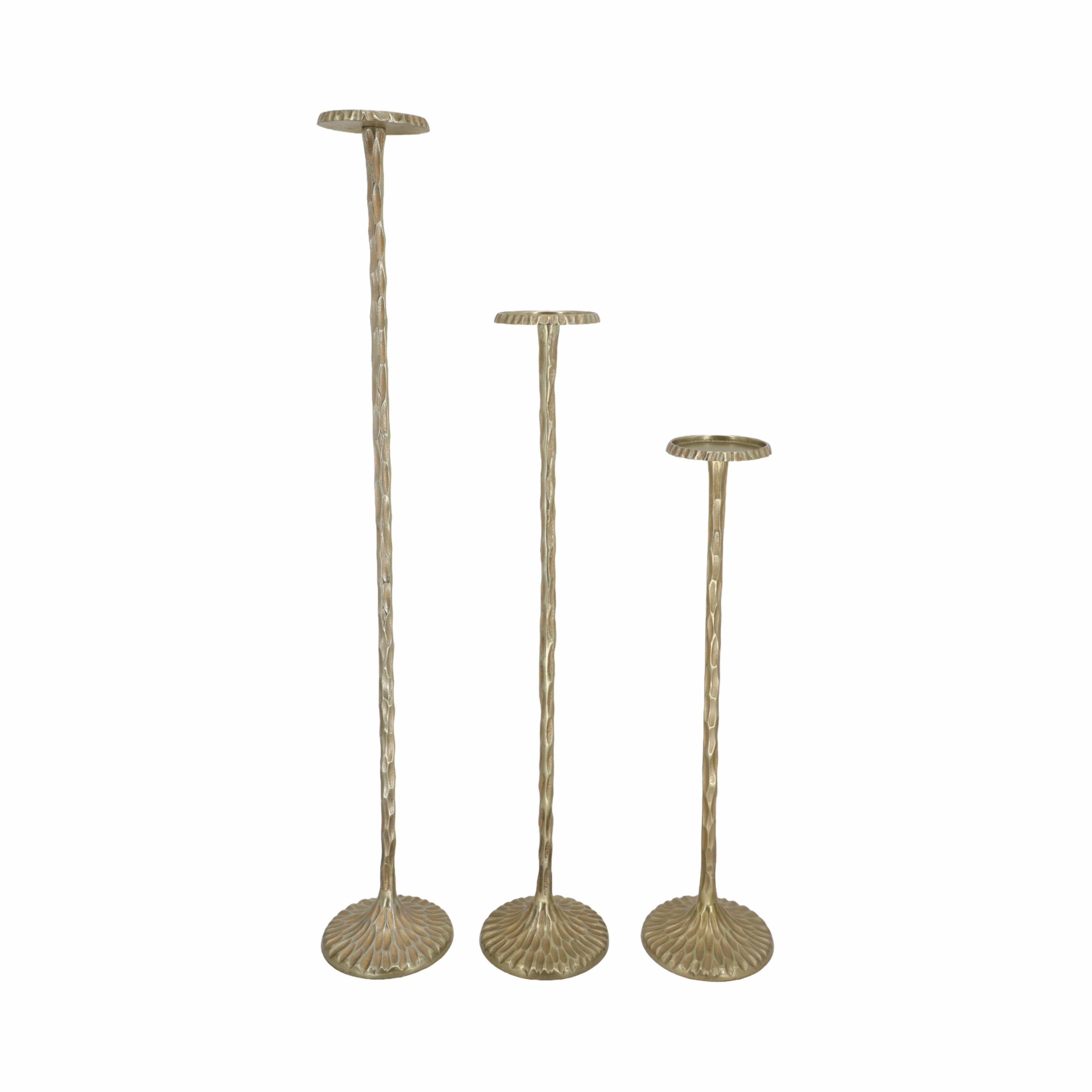Tall Metal Floor Candle Stands for Pillar Candles - Set of 3, 26", 32", 40" - 40.0"