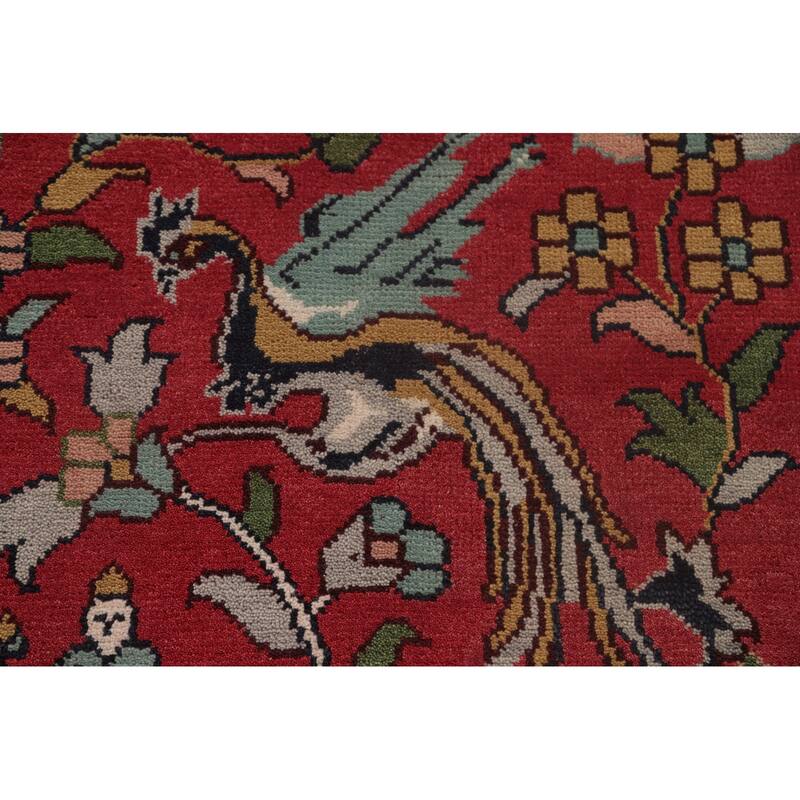 Animals Design Ziegler Area Rug Handmade Oriental Wool Carpet - 9'0"x 11'10"