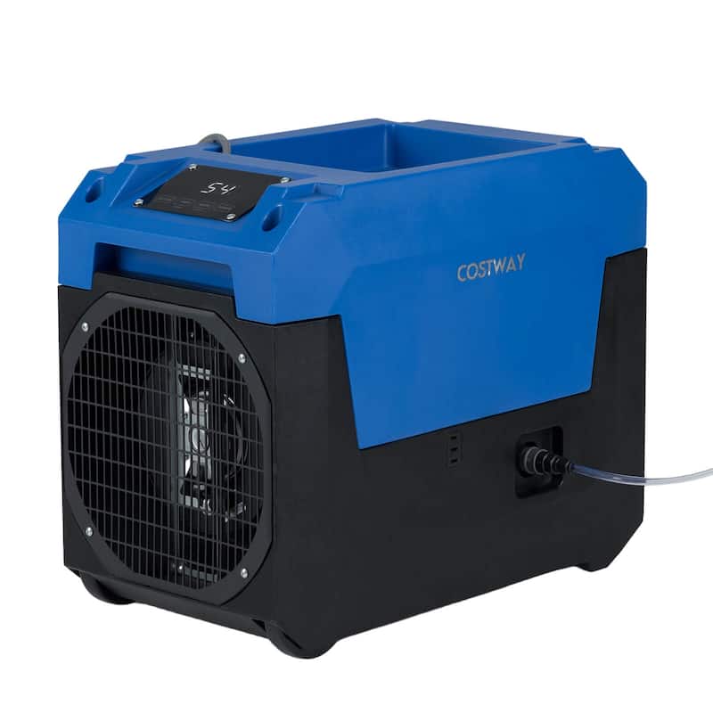 Costway 140 Pints Commercial Dehumidifier with Pump, Drain Hose for - See Details - Blue