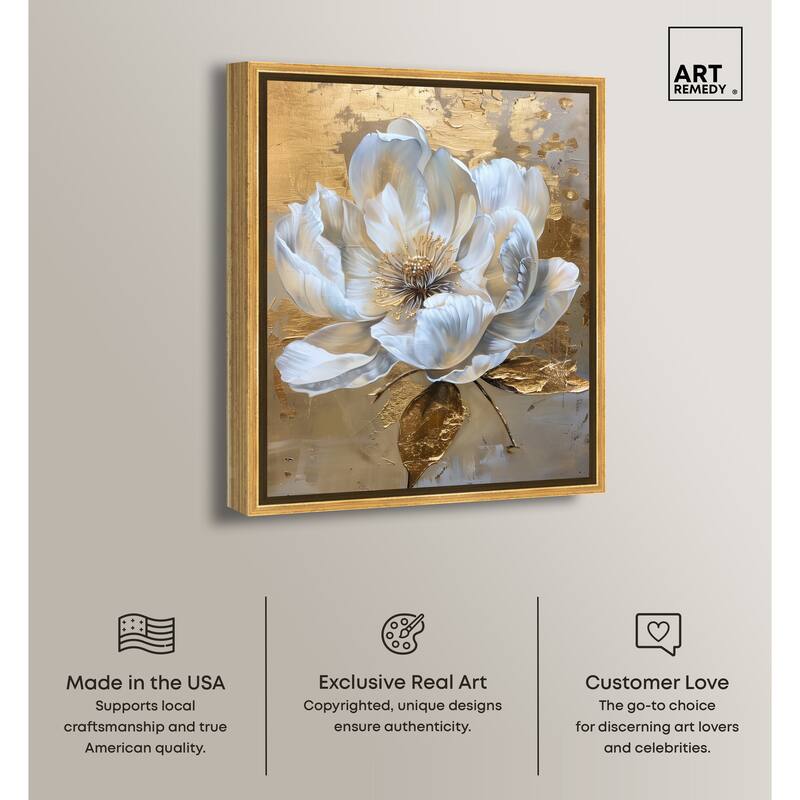 Athenas Flower Canvas Glamorous Feminine Wall Art by Art Remedy