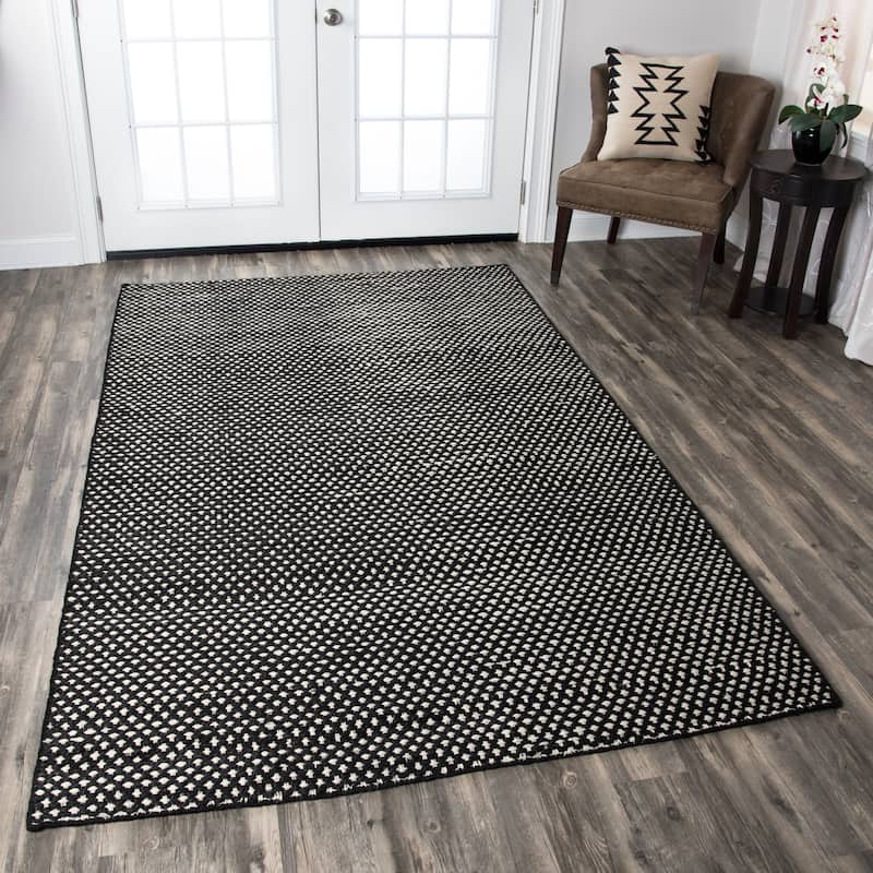 Alora Decor Harlem Reversible Criss Cross Hand-woven Wool Blend Rug