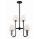 preview thumbnail 4 of 6, Keenan 8 Light Black Forged Chandelier - 28"W x 22.5"H