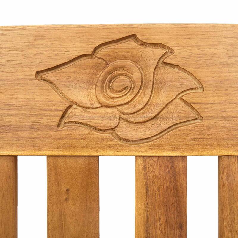 vidaXL Rose Bench Natural in Solid Acacia Wood