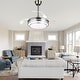 preview thumbnail 10 of 71, Bella Depot 36" Modern Retractable Ceiling Fan with Dimmable Led Light, Remote and APP Control 6-Speed Reversible DC Motor