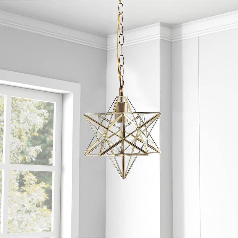Modern 1-Light Moravian Star Design Pendant Lamp Fixture