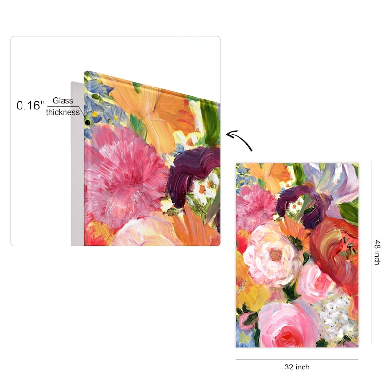 Empire Art Direct Blossom Symphony I Printed Tempered Glass Wall Art