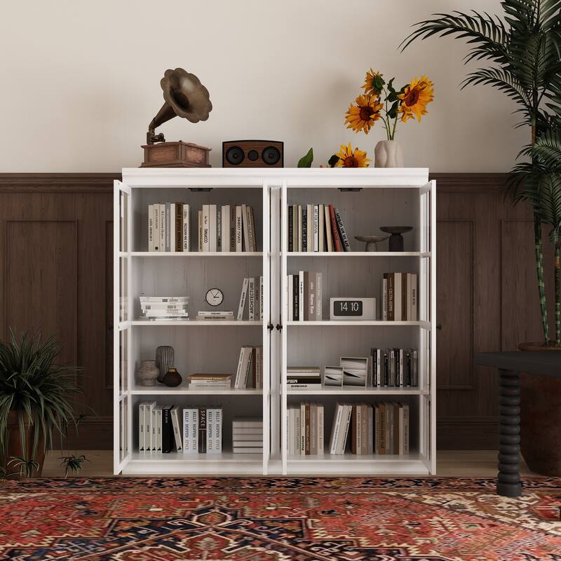 Versatile and Well-Crafted 2-Door Storage Solution Bookshelf Boocase