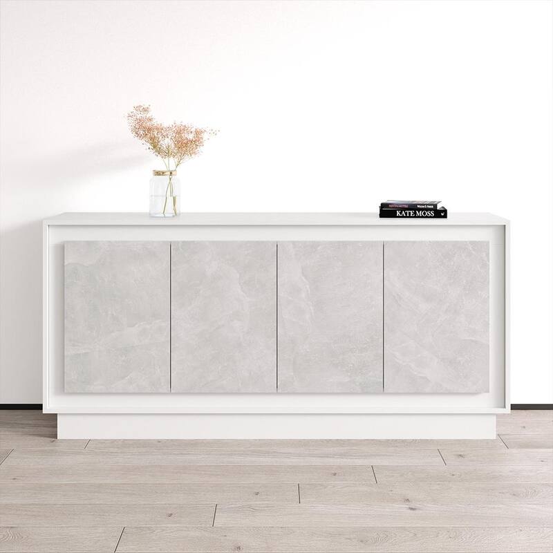 Weld 4D Sideboard - White/Gray